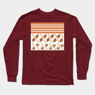 autumn leaf stripes Long Sleeve T-Shirt